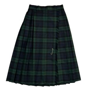 Martinelli Green Plaid A-Line Skirt vintage